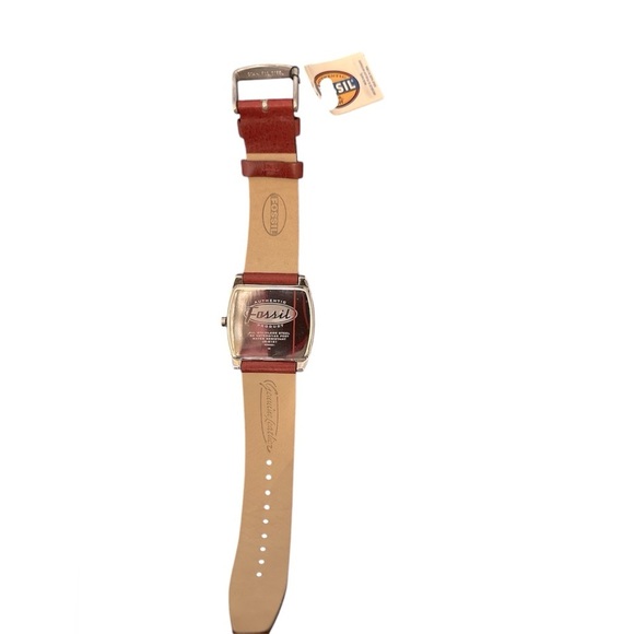 NWT-Fossil Watch Leather Brown Band with Silver Face - Picture 5 of 12